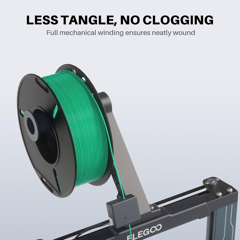 ELEGOO حزمة خيوط PLA Plus بوزن 250 جرام 1.75 مم، 8 ألوان لخيوط الطباعة ثلاثية الأبعاد بدقة أبعاد +/- 0.02 مم، 8 عبوات 250 جرام، أسود/أبيض/أحمر/أزرق داكن/برتقالي/أصفر/أزرق سماوي/أخضر بحري - Image 5